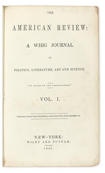 POE, EDGAR ALLAN. Raven. [in:] The American Review: